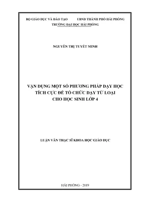 Phương pháp dạy học tích cực: Tổ chức dạy từ loại cho