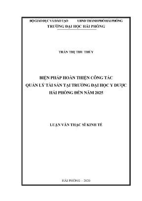 Biện pháp hoàn thiện quản lý tài sản tại Đại học Y Dược