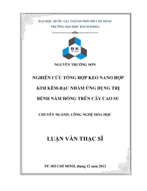 Nghiên cứu tổng hợp keo nano hợp kim kẽm bạc ứng dụng