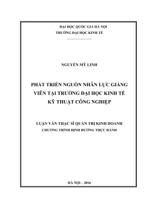 Luận Văn Thạc Sĩ: Phát Triển Nhân Lực Giảng Viên Trường