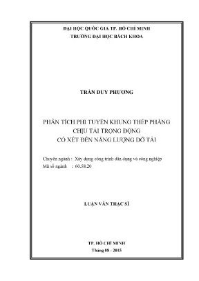 Phân Tích Phi Tuyến Khung Thép Phẳng Chịu Tải Trọng Động