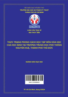 Thực Trạng Phong Cách Học Tập Môn Hóa Học Của Học Sinh