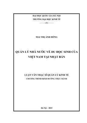 Quản lý du học sinh Việt Nam tại Nhật Bản: Nghiên cứu