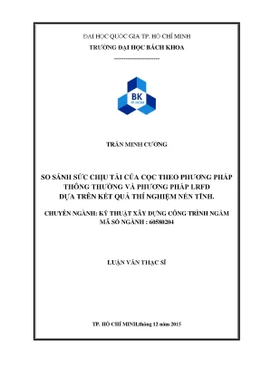 So sánh sức chịu tải cọc: Phương pháp thông thường vs