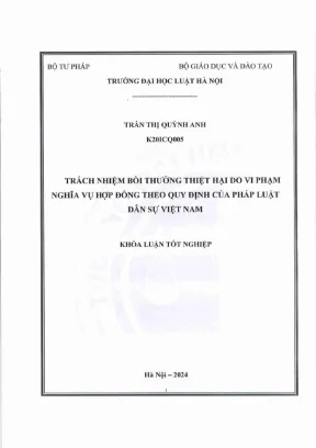 Trách nhiệm bồi thường thiệt hại do vi phạm hợp đồng