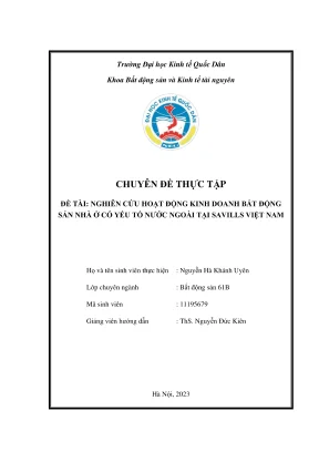 Nghiên cứu hoạt động kinh doanh bất động sản nhà ở có 