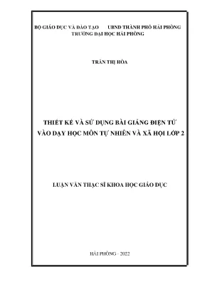 Thiết kế và sử dụng bài giảng điện tử dạy môn Tự nhiên