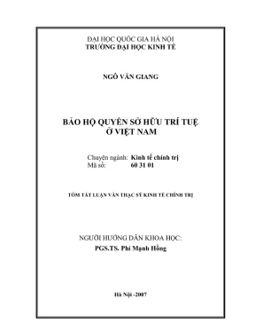 Luận Văn Thạc Sĩ: Bảo Hộ Quyền Sở Hữu Trí Tuệ Trong Kinh