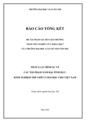 Nghiên cứu khoa học pháp luật hình sự: Tội phạm xâm hại 