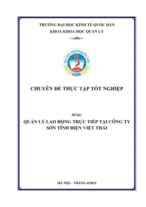 Hướng dẫn thực tập tốt nghiệp quản lý lao động tại công