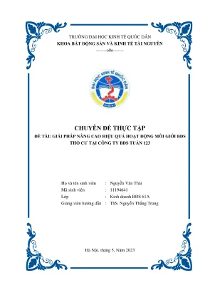 Giải pháp nâng cao hiệu quả môi giới bất động sản thổ cư 