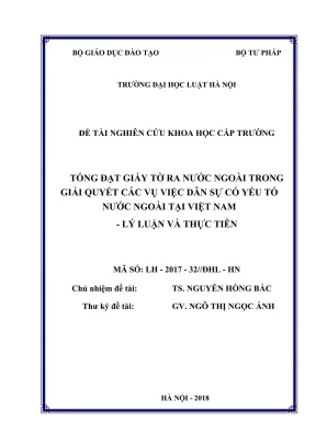 Nghiên cứu tống đạt giấy tờ ra nước ngoài trong vụ việc