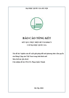 Giải pháp đổi mới phương thức cầm quyền của Đảng Cộng 