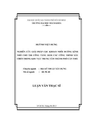 Giải pháp cọc khoan nhồi nhỏ cho thi công tầng hầm tại