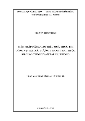 Biện pháp nâng cao hiệu quả thực thi công vụ tại lực