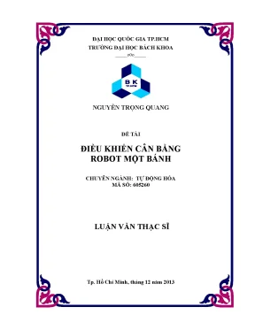 Luận Văn Thạc Sĩ: Điều Khiển Cân Bằng Robot Một Bánh 