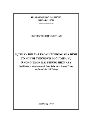 Nghiên cứu vai trò giới trong gia đình có vợ chồng di cư