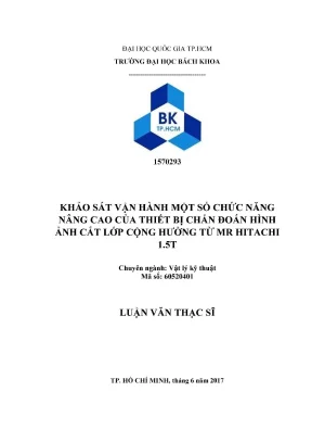 Khảo sát vận hành chức năng nâng cao của máy chẩn đoán