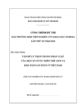 Nghiên cứu ly thân trong pháp luật quốc tế và khả năng
