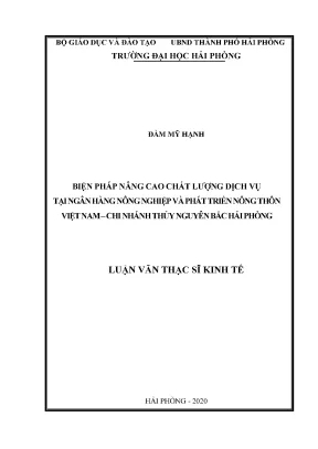Biện Pháp Nâng Cao Chất Lượng Dịch Vụ Tại Ngân Hàng