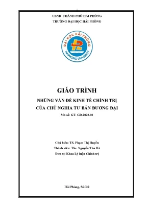 Giáo trình kinh tế chính trị chủ nghĩa tư bản đương đại