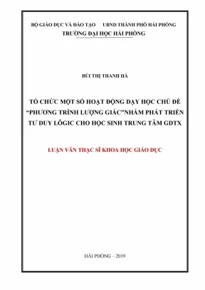 Phương Pháp Dạy Học Phương Trình Lượng Giác Phát Triển
