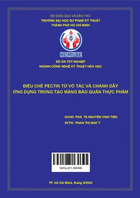 Đồ án tốt nghiệp: Điều chế pectin từ vỏ tắc và chanh dây 