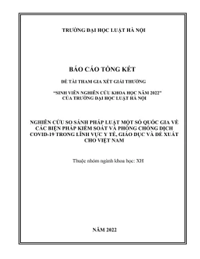 Nghiên cứu so sánh pháp luật kiểm soát COVID-19 tại các 