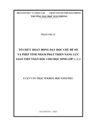 Luận Văn Thạc Sĩ: Phát Triển Năng Lực Giao Tiếp Toán Học