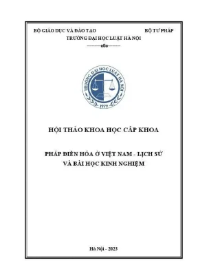 Pháp Điển Hóa Ở Việt Nam: Lịch Sử Và Bài Học Kinh Nghiệm 