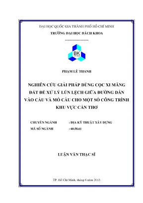 Giải Pháp Xử Lý Lún Lệch Bằng Cọc Xi Măng Đất Cho Công