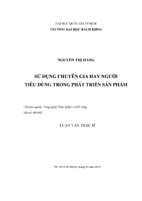 Luận Văn Thạc Sĩ: Sử Dụng Chuyên Gia Hay Người Tiêu Dùng 