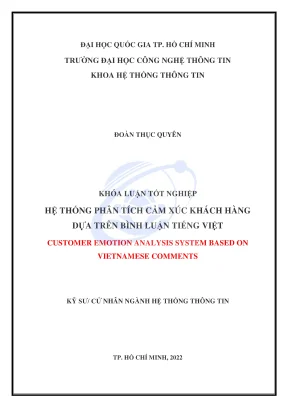 Hệ Thống Phân Tích Cảm Xúc Khách Hàng Từ Bình Luận Tiếng 