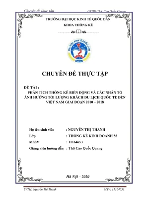 Phân tích thống kê biến động và yếu tố ảnh hưởng đến 