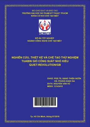 Thiết kế và chế tạo tuabin gió công suất nhỏ kiểu Quiet