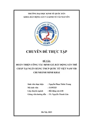 Hướng dẫn hoàn thiện công tác định giá bất động sản thế 