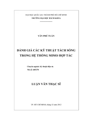 Đánh giá kỹ thuật tách sóng trong hệ thống MIMO hợp tác