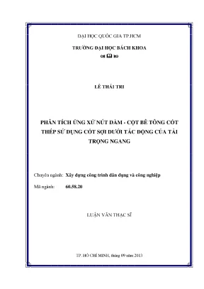 Phân tích ứng xử nút dầm cột bê tông cốt thép sử dụng