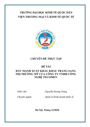 Chiến lược đẩy mạnh xuất khẩu khẩu trang sang thị trường 