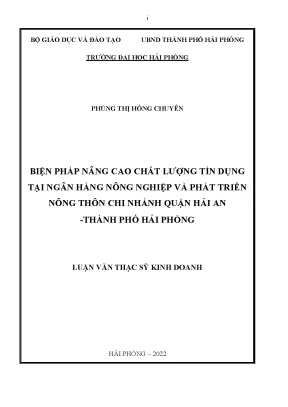 Biện pháp nâng cao chất lượng tín dụng tại Ngân hàng
