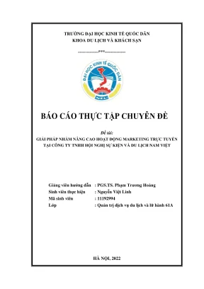 Giải pháp nâng cao marketing trực tuyến tại Nam Việt Tour