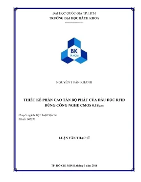 Thiết kế phần cao tần bộ phát đầu đọc RFID sử dụng công