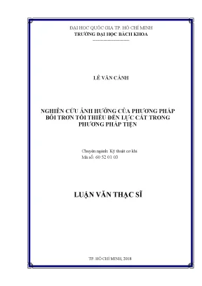 Nghiên cứu ảnh hưởng của bôi trơn tối thiểu đến lực cắt