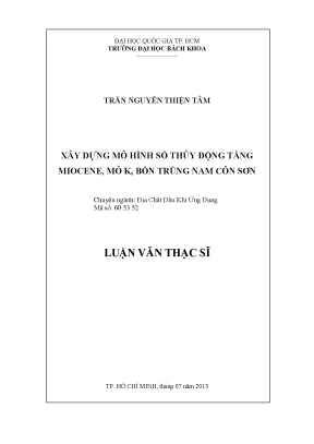 Luận Văn Thạc Sĩ Địa Chất Dầu Khí: Xây Dựng Mô Hình Số 