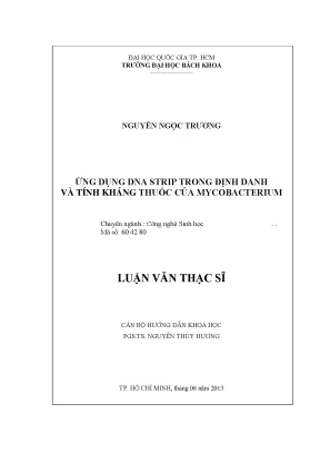 Ứng dụng DNA Strip trong định danh và tính kháng thuốc