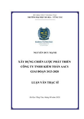 Chiến lược phát triển công ty TNHH Kiểm toán AACS giai