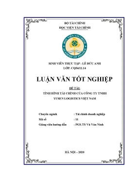 Phân tích tình hình tài chính công ty TNHH Yusen