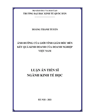 Ảnh hưởng của giới tính giám đốc đến kết quả kinh doanh