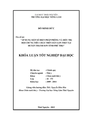 Biện pháp phòng và điều trị hội chứng tiêu chảy trên đàn
