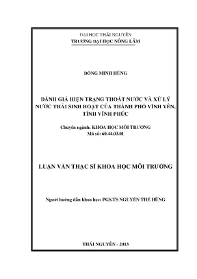 Đánh Giá Hiện Trạng Thoát Nước Và Xử Lý Nước Thải Sinh